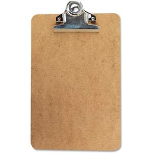 Petit porte-documents universel brun en carton rigide, capacité de 0,75 po, capacité de 5 x 8 feuilles, fabriqué en plastique durable - Product Image 1