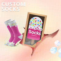 Vente en gros unisexe coton drôle mignon fruits nourriture chaussettes longues chaussettes personnalisées hommes et femmes