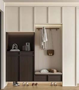 French Retro Style Wood <b>Shoe</b> Cabinet for Home Furniture Including Dining Chair Use - Product Image 3