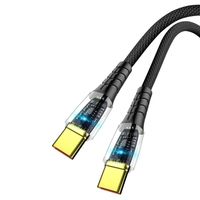 Câbles de données USB-C haute vitesse longue durée en gros, gaine PVC, conducteur en cuivre pur, charge rapide 3A, double usage, logo personnalisé, 1M