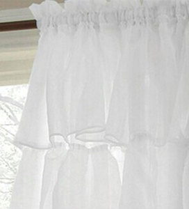 Rideau noir à tiges en <span class=keywords><strong>voile</strong></span> transparent, tissu à volants pour mariage - Product Image 3