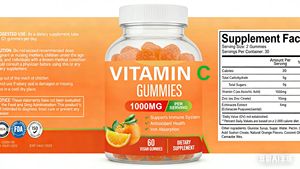 Integratori Vitaminici per Capelli, Pelle e Unghie, Caramelle Gommose alla Vitamina C 1000mg Biologica, Produzione OEM - Product Image 2
