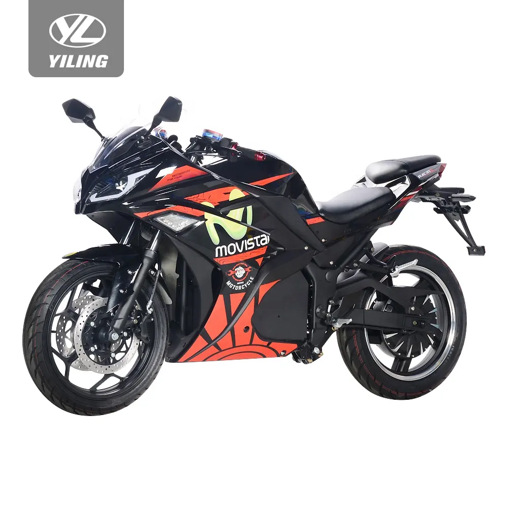 yizhiling super power high speed 3000w electric racing motorcycles 72v with lithium battery racing motorcycles SKD e scooters
