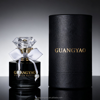 Nouvellement lancé et très populaire, flacon de parfum cylindrique noir mat de 30 ml et 50 ml, personnalisation, boîtes d'emballage personnalisées