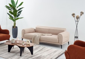 Lorin diseño moderno extensible convertible sofá conjunto cama patas de Metal tela resistente a las manchas cómodo esponja suave marco duradero - Product Image 5