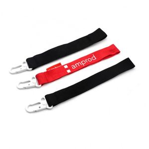 Lanière courte de haute qualité avec mousqueton et boucle en métal blanc, lanière de poignet en bambou pour clés - Product Image 4