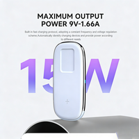Chargeur sans fil ultra-plat 15W 2 en 1 en gros, station de charge double pour iPhone et AirPods