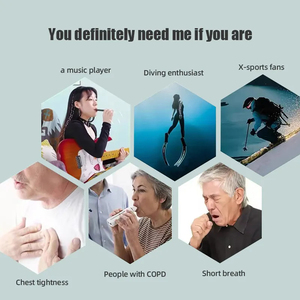 مدرب رياضي للتنفس الذكي مدرب تمارين التنفس مع شعار قابل للتعديل مرن للرئة مدرب التنفس - Product Image 3