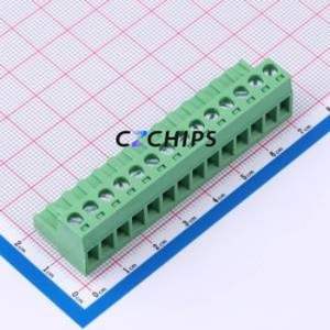 DB2EK-5.0-14P-GN-S Plug-in Terminal Block P=5mm Connector ( Connector Type: Male Plug )( Construction: 1x14P )( Pitch: 5mm ) - Product Image 1