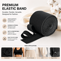 Sangle élastique en maille chevron Aoya avec logo personnalisé en relief/en creux pour sous-vêtements et sacs, en polyester, confortable et certifiée