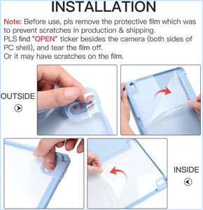 Étui intelligent pliable en trois parties en matériau PU léger et fin avec <span class=keywords><strong>coque</strong></span> arrière transparente pour <span class=keywords><strong>iPad</strong></span> 10e génération 10,<span class=keywords><strong>9</strong></span> 2022 - Product Image 6