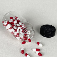 Bouteilles en plastique cylindriques en gros avec couvercles pour le reconditionnement de comprimés pharmaceutiques ; Bouteilles d'emballage transparentes sérigraphiées pour