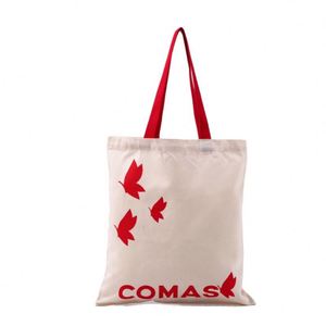 Custom Logo Printed Sublimation Reusable Eco-friendly Recyclable Long Handle Cotton Shoulder Strap Zipper Closure Bag - Product Image 1