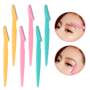 Tondeuse à sourcils en acier inoxydable, rasoir facial exfoliant portable pour femmes, option multicolore - Product Image 5