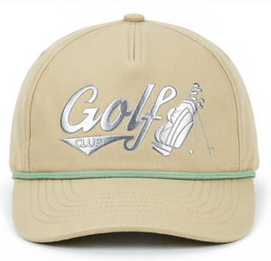 Gorra de Golf Beige con Logotipo Personalizado, Gorra de Béisbol de 5 Paneles con Visera Curva, Gorra de Sol con Cierre a Presión, Gorras Trucker para Exteriores - Product Image 1