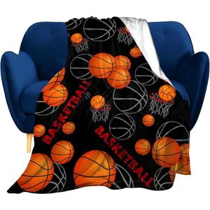 Couverture en flanelle de basketball en gros, couverture polaire, couverture de sieste, lavable en machine, résistante à la décoloration, pour voyage, camping, impression personnalisée - Product Image 4