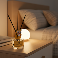 Ensemble diffuseur de parfum en forme de tigre mignon de dessin animé |   Désodorisant d'air pour la maison et le bureau sans BPA, sans alcool, 100 ml, parfum longue durée, salle de bain, chambre à coucher