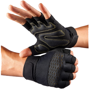 Men's Women's Microfiber Gym <b>Gloves</b> for Fitness Weight Lifting Body Building Sports Training Cycling-Shockproof Wristband ZY088 - Product Image 1