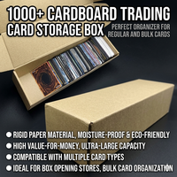 Boîte de rangement professionnelle pour cartes à collectionner en carton - Étui long en papier ondulé pour cartes Pokémon TCG, Magic the Gathering
