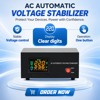 Stabilizer Tegangan Otomatis AC Satu Fasa TM-2000KW dengan Layar Digital Input Output untuk Peralatan Listrik Rumah Tangga