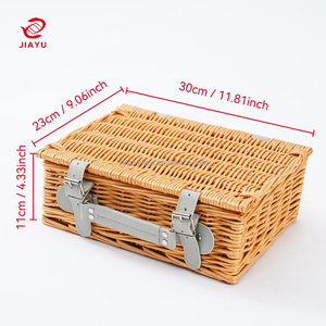 JY Panier de luxe en bois en <span class=keywords><strong>osier</strong></span> pour la nourriture et les cadeaux Eid Festival Boîte de <span class=keywords><strong>rangement</strong></span> pour costumes et valises - Product Image 6