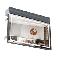 Miroir de maquillage électrique avec lumière LED, grand miroir pour chambre à coucher, miroir intelligent moderne à levage automatique pour armoire