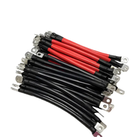 Juego de Cables de Batería de Cobre Estañado de Calibre 4 AWG con Terminal para Inversor de Batería para Automóvil, Barco Solar, RV