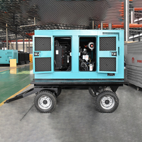 Groupe électrogène mobile Weichai 20 kW 22 kW 25 kVA 30 kVA, type remorque, avec auvent étanche IP23, pour alimentation de secours sur chantier