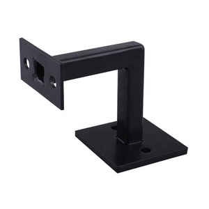 Stainless Steel Modern Square Matte Black <strong>Wood</strong> Stair Hand Rail <strong>Brackets</strong> - Product Image 4
