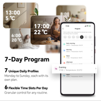 Termostato Inteligente WIFI para Calefacción por Suelo Radiante, Control por Voz con la Aplicación Tuya, Termostato Programable de 7 Días con Perilla Giratoria