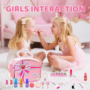 Trousse de Maquillage Jouet pour Filles, Valise de Maquillage Jouet, Jeu d'Imitation, Cadeaux pour Filles, Maquillage Réel Lavable Testé pour la Sécurité, Jouets Sac à Main - Product Image 5