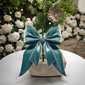 Màu xanh hải quân nhung handmade hiện đại Khổng Lồ cung giáng sinh trang trí cây trang trí ngày của mẹ/quà tặng năm mới thân thiện với môi trường - Product Image 2