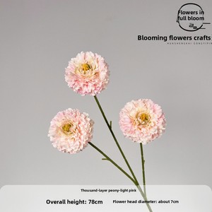 Fiori di Peonia Artificiali Stratificati di Alta Qualità per Matrimoni, 50cm, Stampa Serigrafica, Tessitura Pan, Colore Personalizzato, Fiori per Feste - Product Image 2