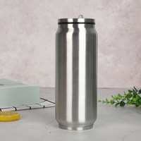 Canettes en forme de Cola en acier inoxydable, contenant isolé avec Logo personnalisé, bouteille d'eau, Thermos Vavuum, 500ml, 10 unités