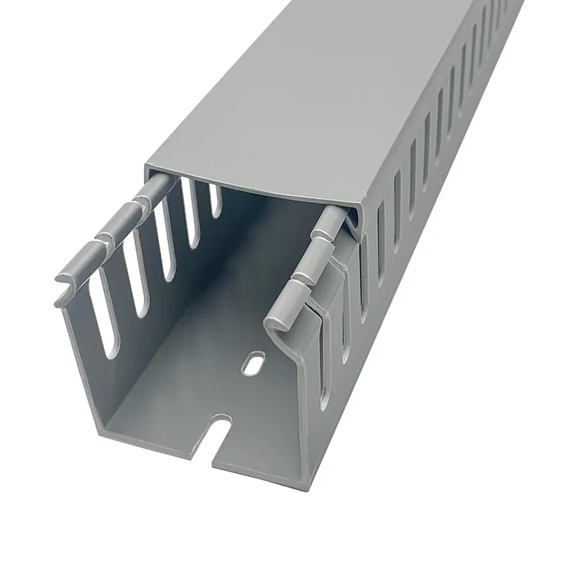 Fabricante plástico à prova de fogo pvc entalhado trunking pvc trunking pvc slot fiação dutos