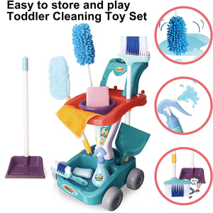 Jouet <span class=keywords><strong>de</strong></span> nettoyage pour enfants, chariot <span class=keywords><strong>de</strong></span> nettoyage amusant pour les jeux <span class=keywords><strong>de</strong></span> rôle et la maternelle, ensemble <span class=keywords><strong>de</strong></span> jouets <span class=keywords><strong>de</strong></span> nettoyage pour enfants - Product Image 3