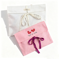 30*20cm mode logo khusus daur ulang katun organik penutup debu tas penyimpanan handuk amplop dompet pria dan wanita grosir