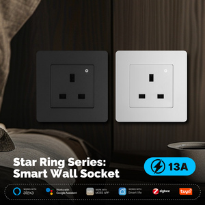 Enchufe Inteligente WiFi Tuya de 16A para Reino Unido, Enchufe de Pared con Control de Energía, Panel de Vidrio Táctil, Enchufe de Relé, Vida Inteligente, Google Home, <span class=keywords><strong>Zigbee</strong></span> - Product Image 4
