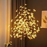 Lampe décorative d'intérieur en forme de fleur d'aubépine, éclairage d'arbre lumineux pour la fête de Noël, mise en scène de fête, paysage