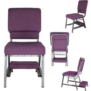 Sillas de Iglesia Modernas Acolchadas de Metal para Teatro, <span class=keywords><strong>Auditorio</strong></span>, Oración Musulmana, en Alquiler, Color Morado y Rojo - Product Image 6