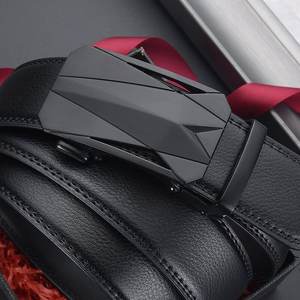 Cinturón HJ con logotipo personalizado de aleación automática de lujo para hombre de cuero de vaca genuino de longitud personalizada de calidad superior - Product Image 1