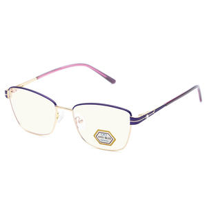 Lunettes anti-lumière bleue à monture complète en métal gris Jack Square pour femme 5118 - Product Image 5