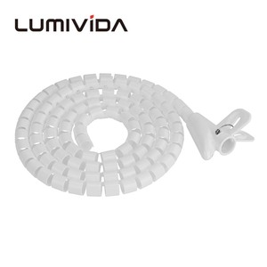 Gestion de câbles en forme de serpent pour <span class=keywords><strong>bureau</strong></span>, tube en plastique pour le passage des câbles sous le <span class=keywords><strong>bureau</strong></span>, idéal pour table réglable en hauteur - Product Image 1