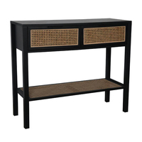 Maison entrée armoire cadre en bois 3 tiroirs console table chambre rotin coiffeuse