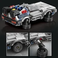 Reobrix 665, 405 Piezas, Coche Técnico Cyberpunk, Vehículo de Carreras Futurista, Bloques de Construcción MOC, Modelo de Juguete DIY para Construir un Modelo de Coche