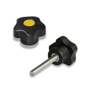 HZ.102008 Customizable screw threaded Lobe plastic nylon ABS Clamping solid furniture knob handle