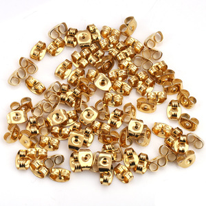 Puntas de mariposa de acero inoxidable en oro, oro rosa y plata, cuadradas, para la fabricación de pendientes, componentes de joyería DIY H1081 - Product Image 5