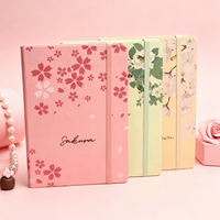Carnet A5 à couverture souple, esthétique Kawaii, bloc-notes mignon, design personnalisé, imprimé floral, carnets A5 floraux pour filles, cadeau pour notes quotidiennes