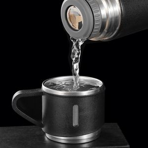 Tepmoc <span class=keywords><strong>Lot</strong></span> de 3 flacons à vide en acier inoxydable 500ml 16.9oz Bouteille thermique isolée sous vide et tasses pour café - Product Image 3