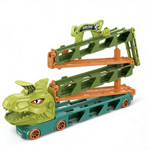 Camión de Juguete con <span class=keywords><strong>Pista</strong></span> de Dinosaurios Deformables y Sistema de Expulsión, <span class=keywords><strong>Pista</strong></span> Extensible de 2.1M, 8 Coches, 30 Espacios de Estacionamiento, Set de Juego Educativo Plegable - Product Image 2